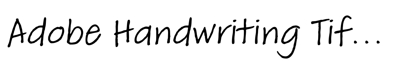 Adobe Handwriting Tiffany